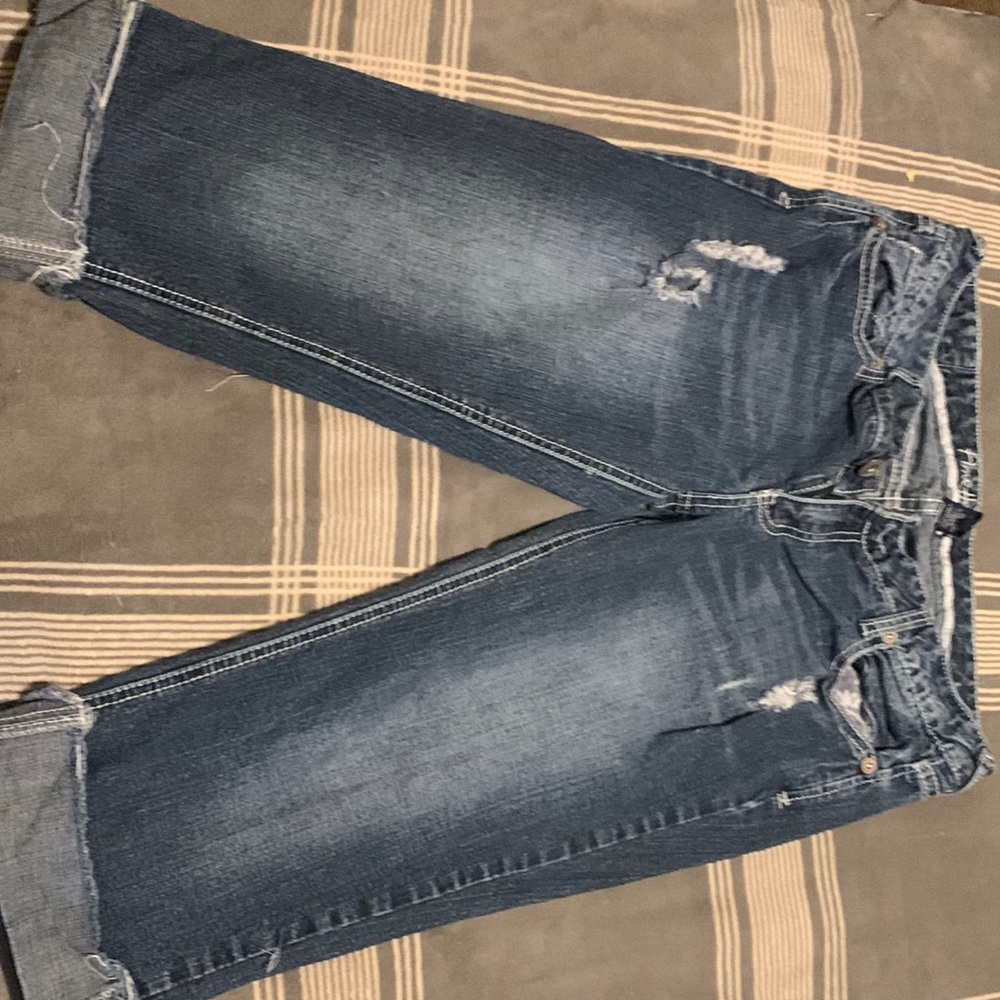 Amethyst, blue, jeans, capris